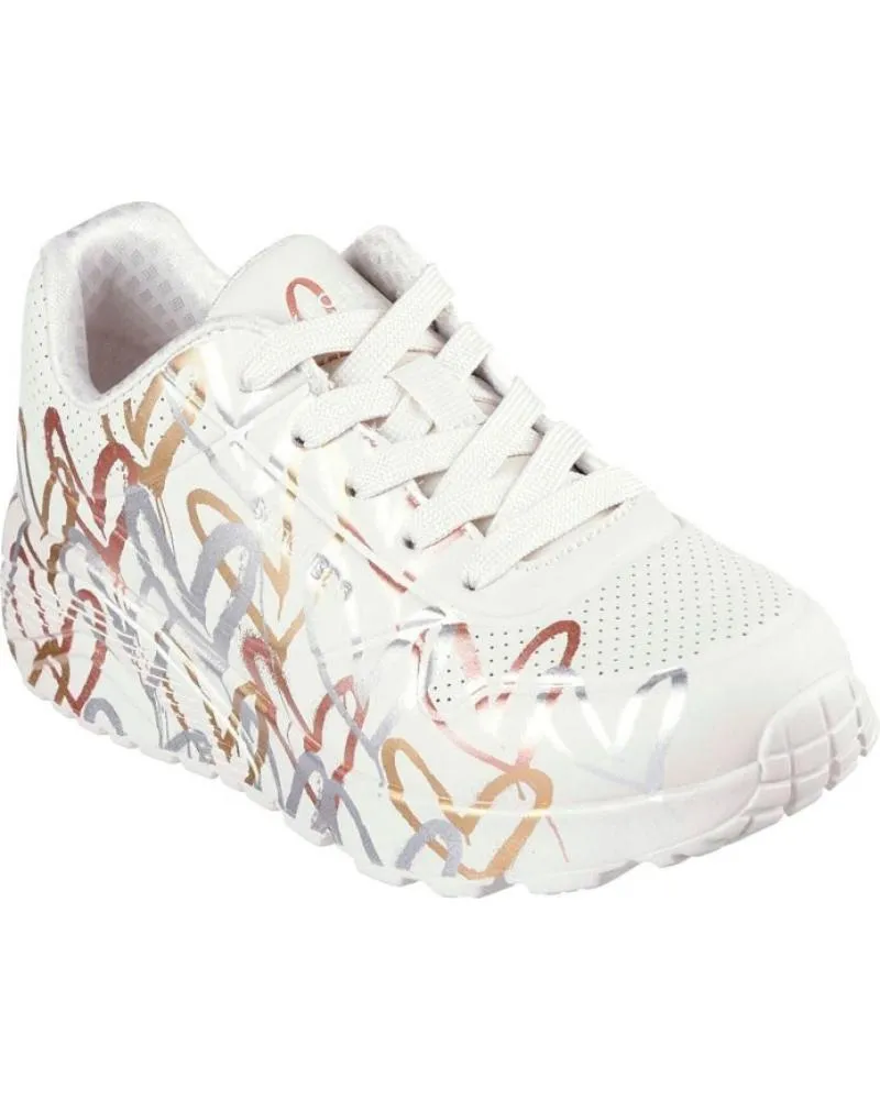 DEPORTIVAS SKECHERS  DE MUJER Y NIñA 314067LNTMT UNO LITEMETALLIC LOVE  NATURALMULTI