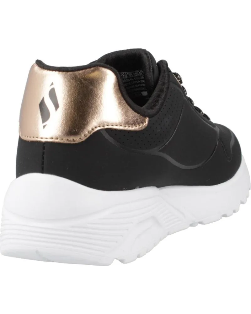 DEPORTIVAS SKECHERS  DE NIñA ZAPATILLAS NINA MODELO UNO LITEMETALLIC MO COLOR NEGRO  BLK
