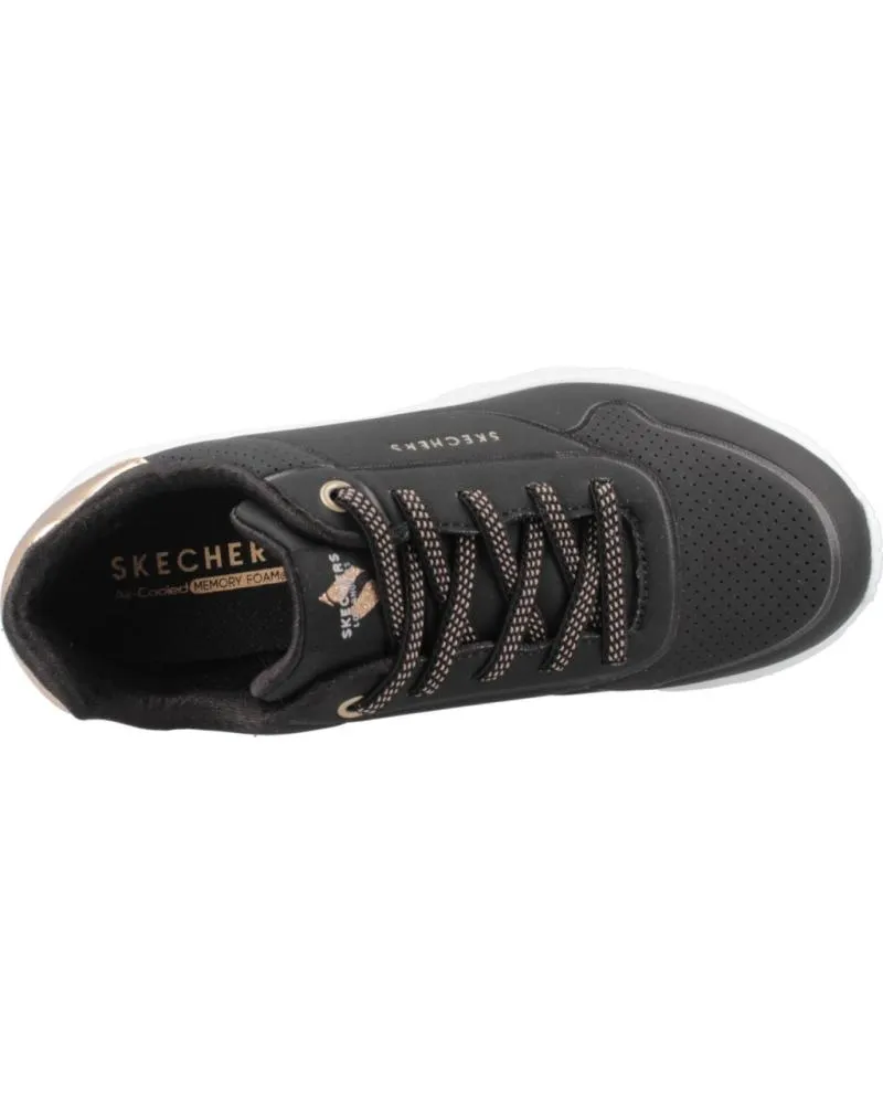 DEPORTIVAS SKECHERS  DE NIñA ZAPATILLAS NINA MODELO UNO LITEMETALLIC MO COLOR NEGRO  BLK