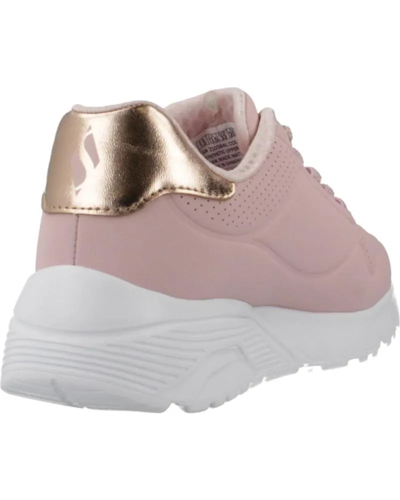 DEPORTIVAS SKECHERS  DE NIñA ZAPATILLAS NINA MODELO UNO LITEMETALLIC MO COLOR ROSA  MVE