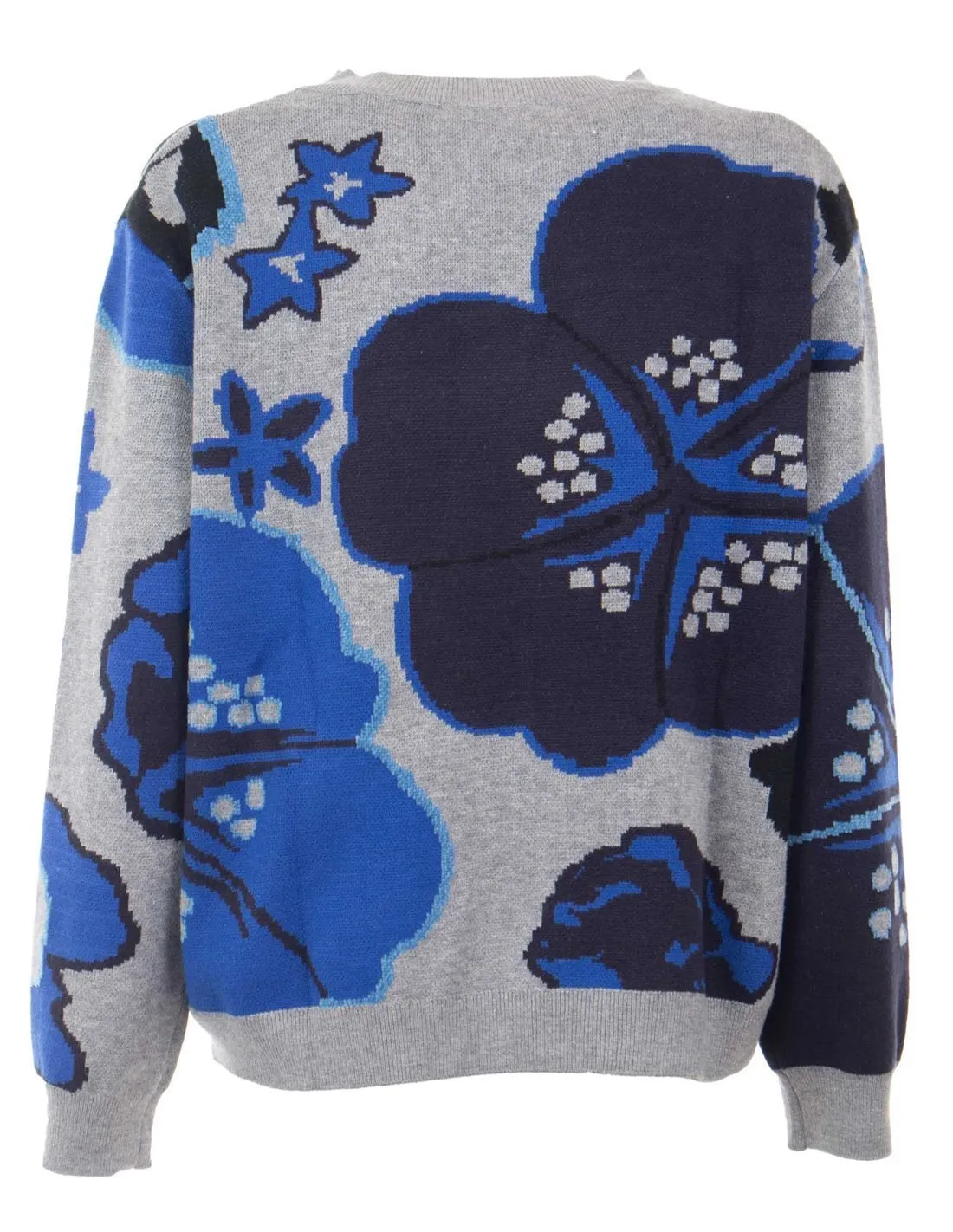 DESIGUAL  JERSEY GRIS Y AZUL NIAGARA 24WWJF32 MUJER