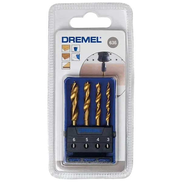 DREMEL  26150636JA  JUEGO DE BROCAS PARA MADERA, 4 PIEZAS