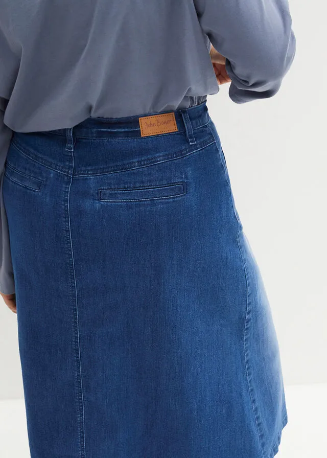 Falda vaquera Denim negro desgastado