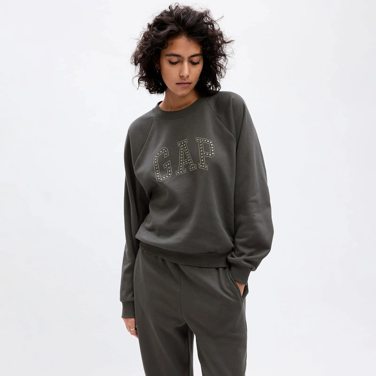 GAP Sweatshirt Logo Sweatshirt Cast Iron L