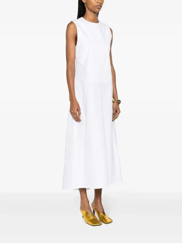 JIL SANDER VESTIDO MIDI  BEIS
