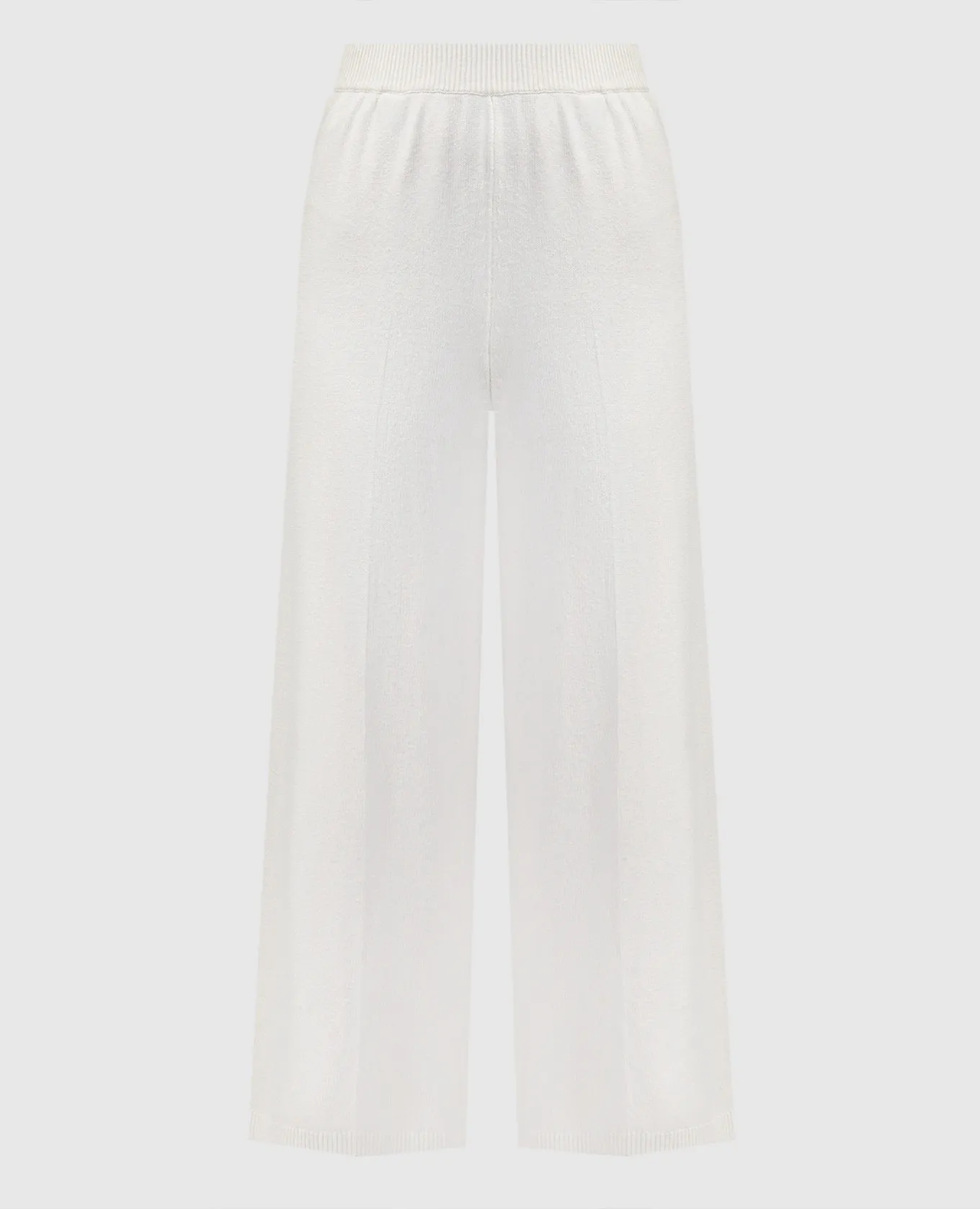 JOSEPH White culottes with silk and cashmere