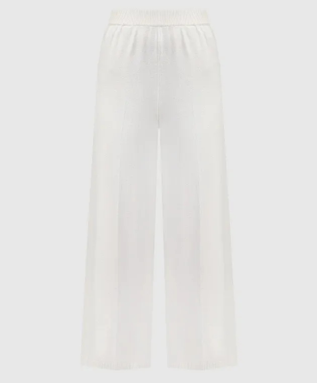 JOSEPH White culottes with silk and cashmere