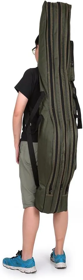 Lixada 120/130/150cm Portable Plegable Barra de Pesca Carrier Lienzo de Pesca Herramientas de Bolsa de Almacenamiento Caso