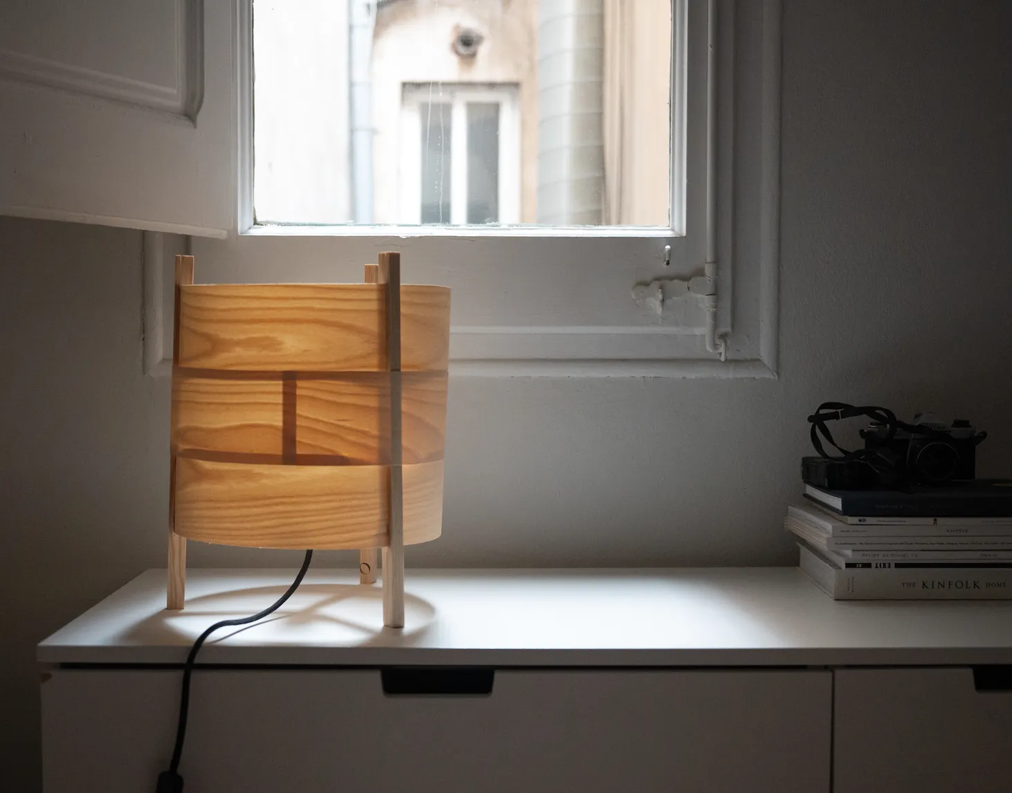 Lámpara Concéntrica de madera de Haya