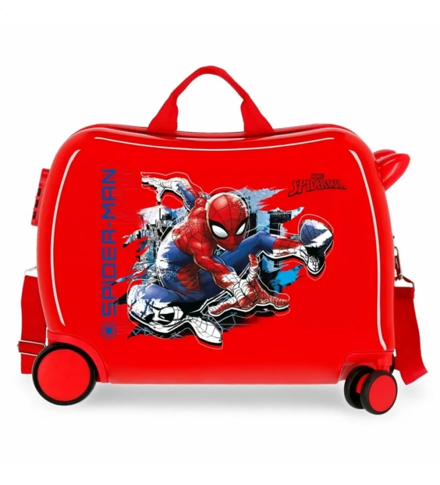 MALETA CORREPASILLOS 2 RUEDAS MULTIDIRECCIONALES SPIDERMAN GEO ROJA 38X50X20CM