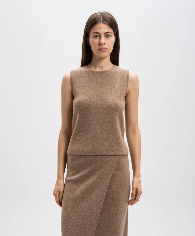 Max Mara Beige wool and cashmere top