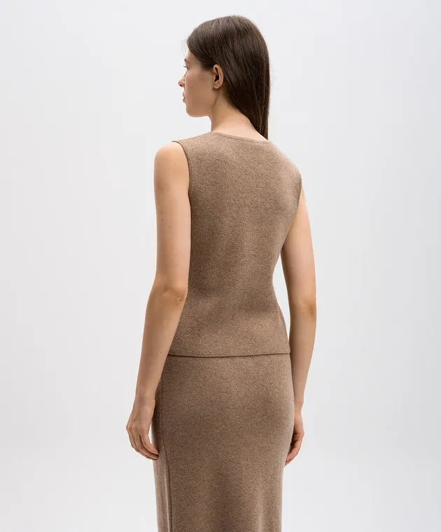 Max Mara Beige wool and cashmere top