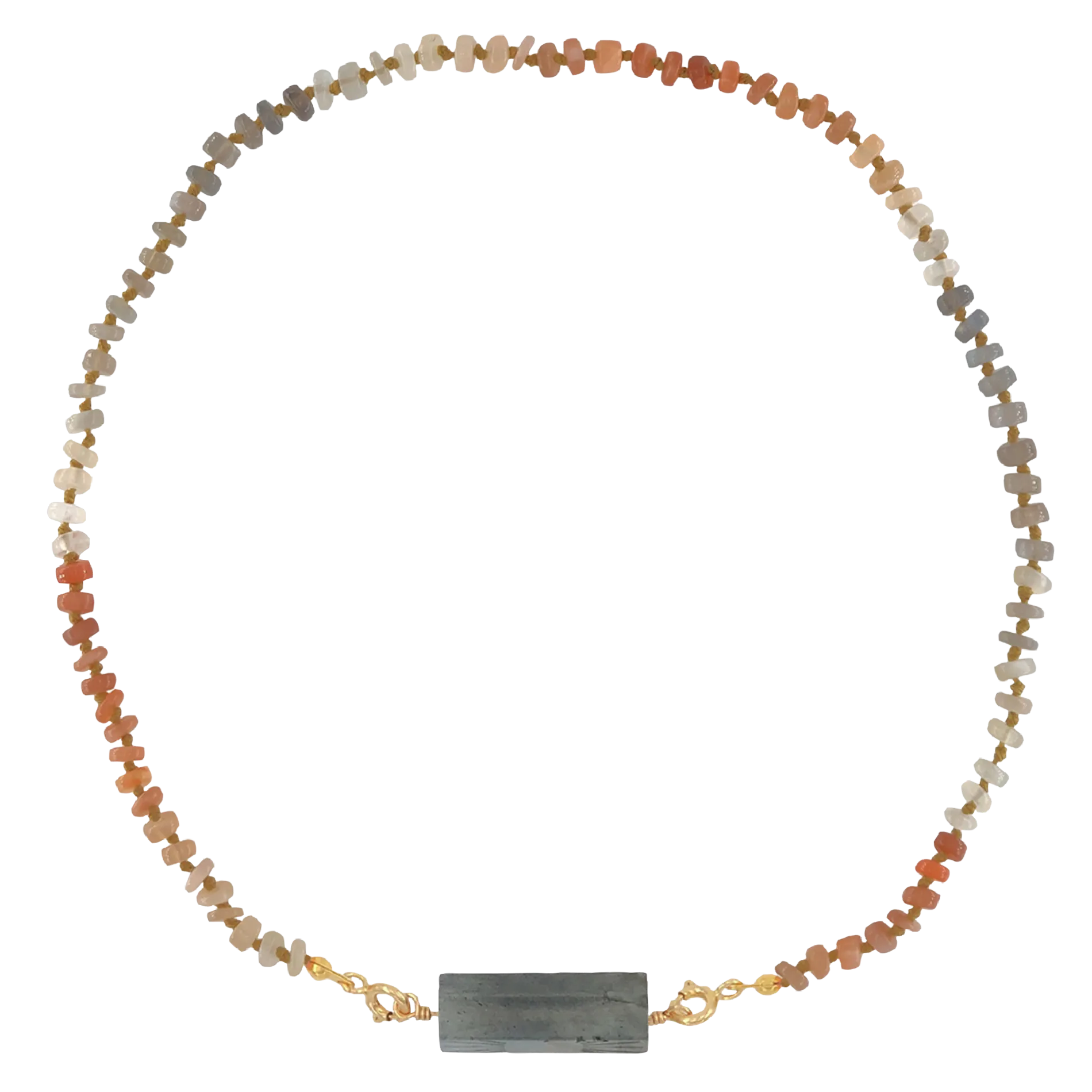 MON PRECIEUX GEM Collar de piedras naturales en multicolor