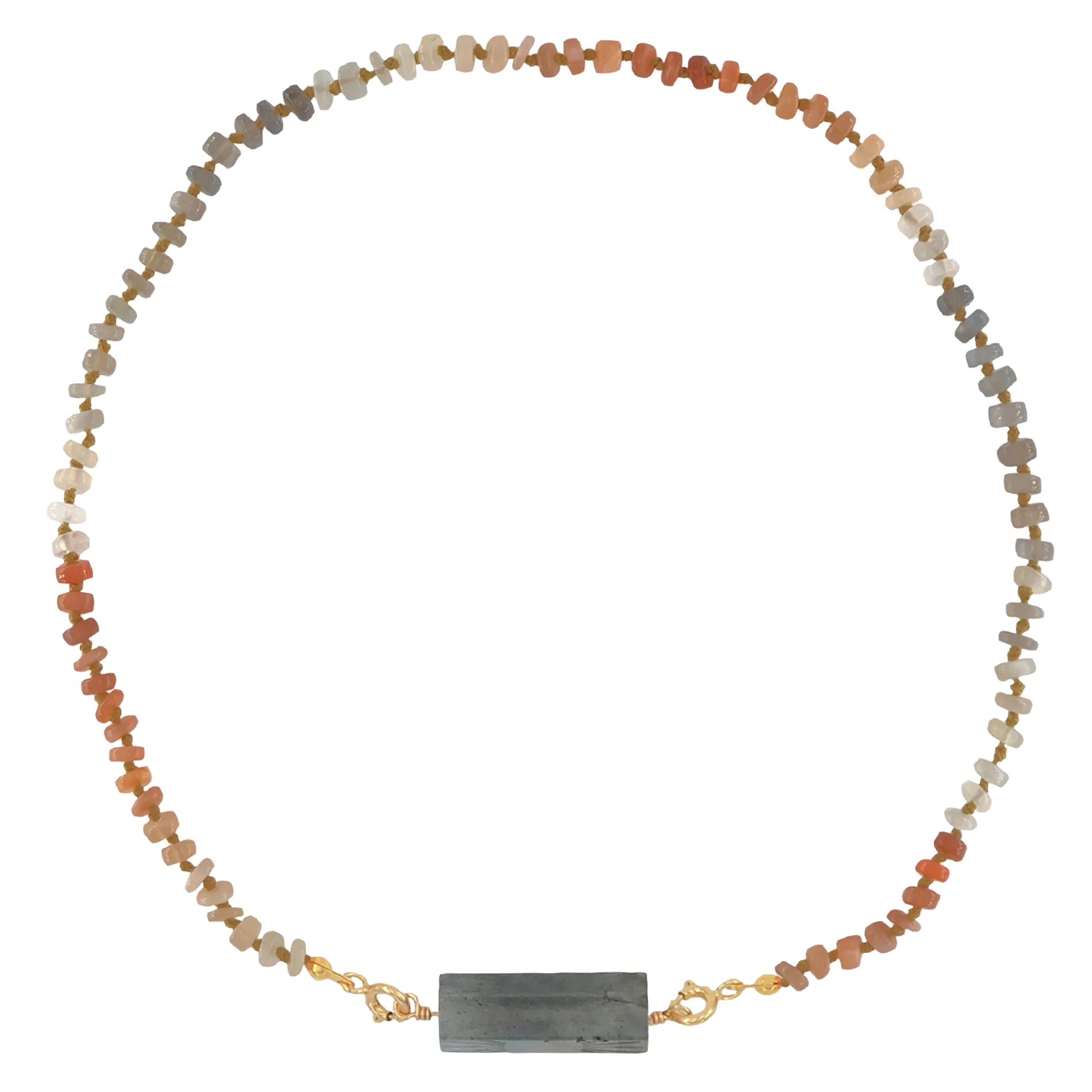 MON PRECIEUX GEM Collar de piedras naturales en multicolor