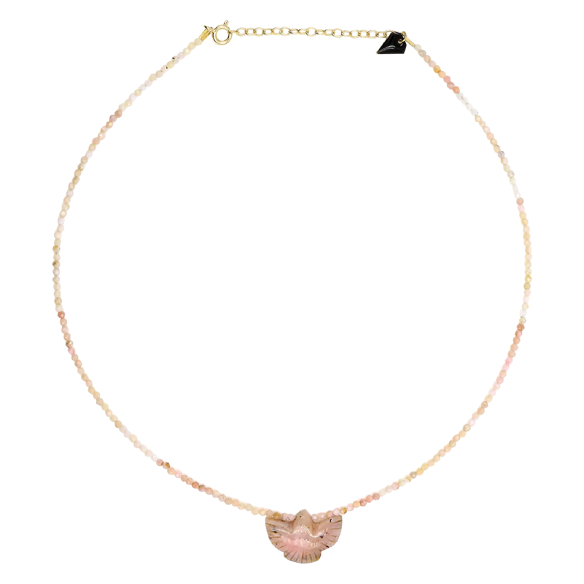 MON PRECIEUX GEM Collar de piedras naturales en rosa
