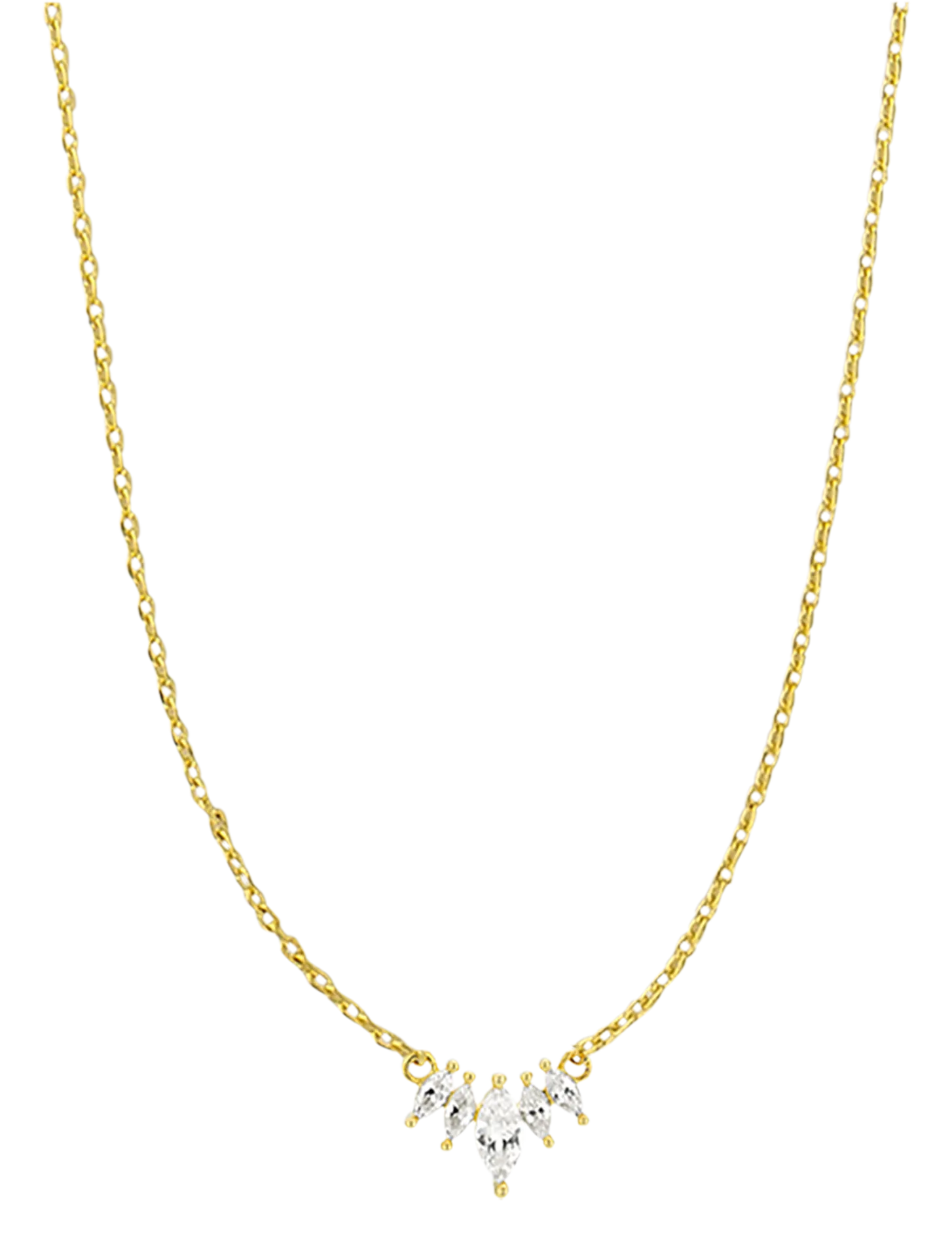 MYA BAY KYOTO  COLLAR DE LATóN DORADO CON PIEDRAS FINAS ENGARZADAS EN DORADO