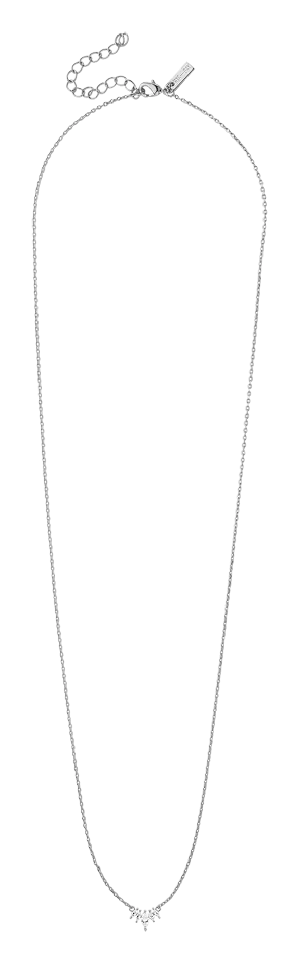 MYA BAY KYOTO  COLLAR DE LATóN PLATEADO CON PIEDRAS FINAS ENGARZADAS EN PLATA