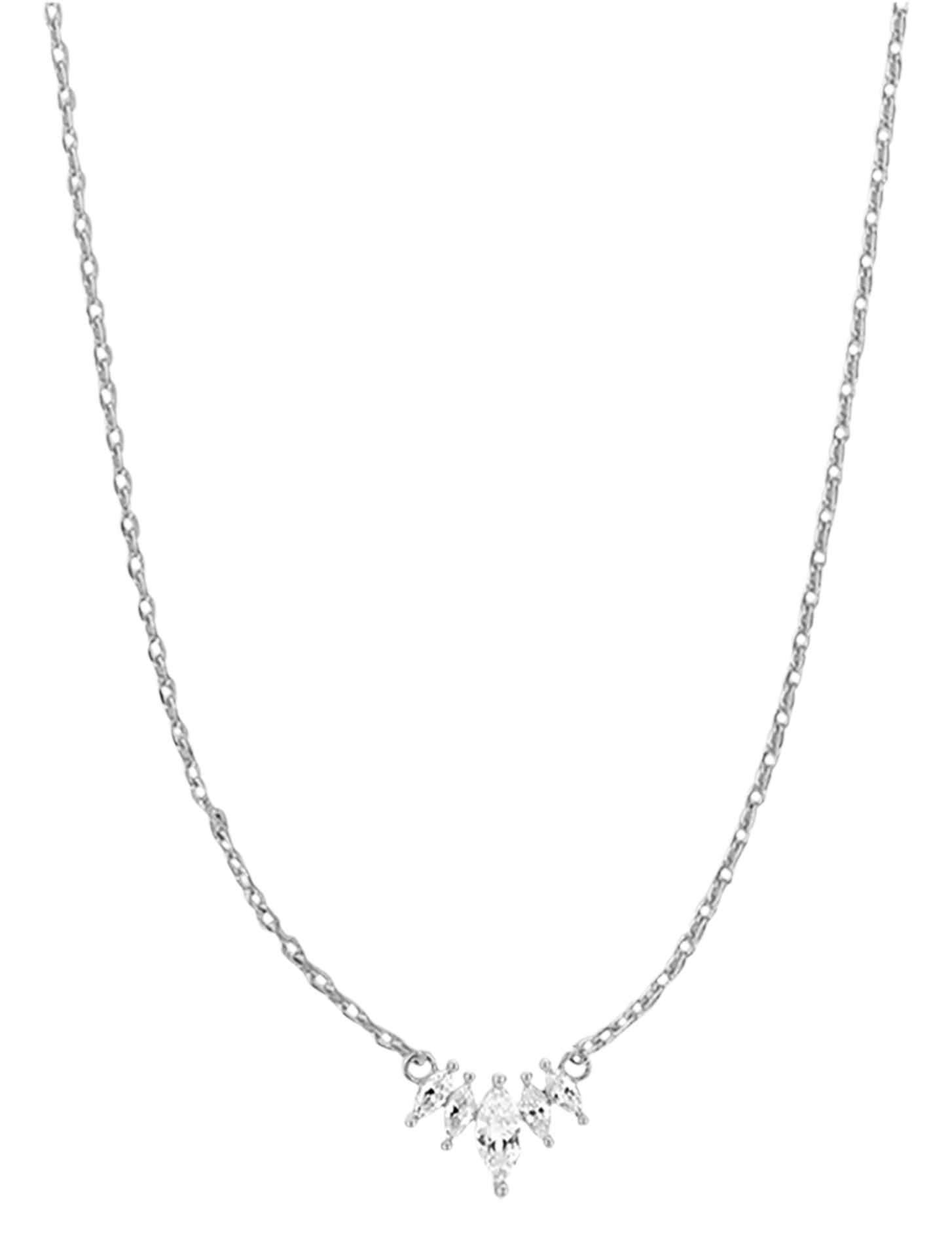 MYA BAY KYOTO  COLLAR DE LATóN PLATEADO CON PIEDRAS FINAS ENGARZADAS EN PLATA