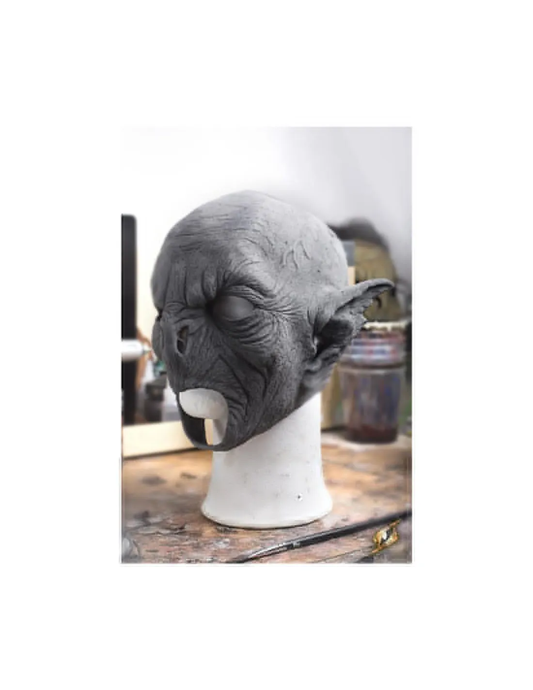 Máscara de fantasía Orco Feral, sin pintar
