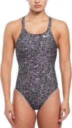 Nike Swim Bañador de una pieza Nike Swim Hydrastrong Multi Print Negro para mujer
