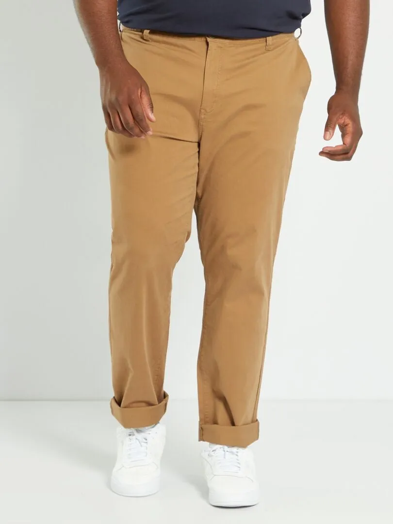 PANTALóN CHINO SLIM L34  MARRóN