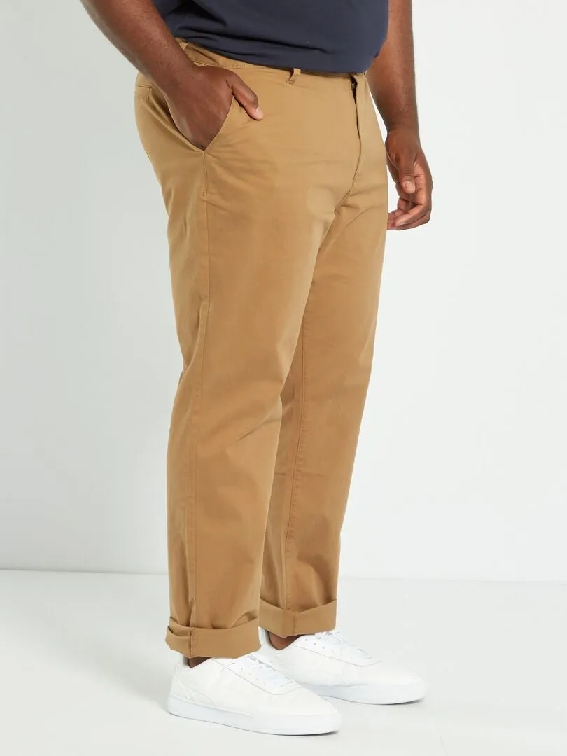PANTALóN CHINO SLIM L34  MARRóN