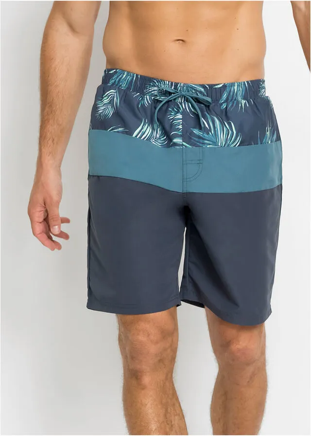 Pantalón corto de playa Azul marino de flores
