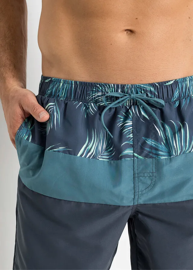 Pantalón corto de playa Azul marino de flores