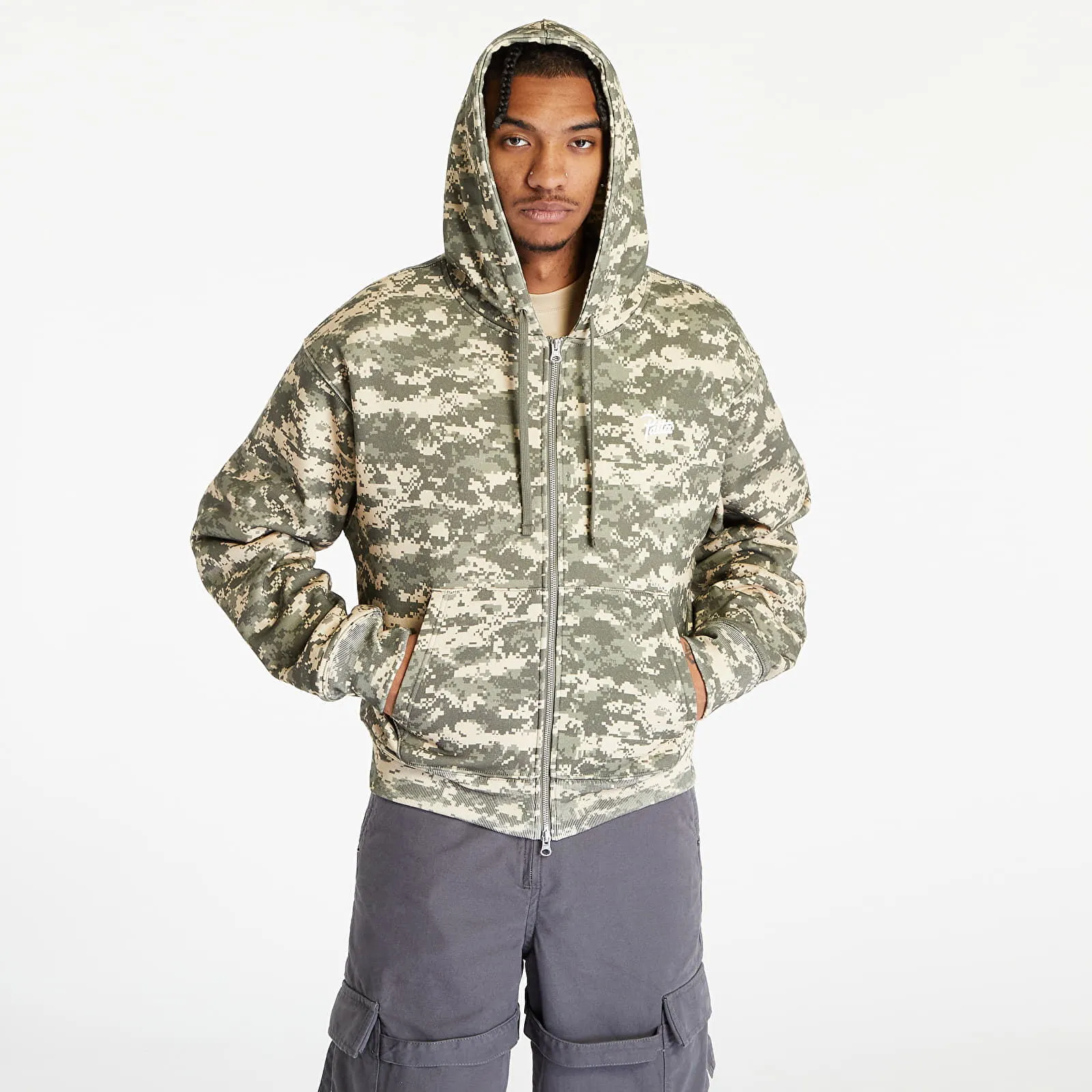 Patta Digi Camo Waffle Zip Hoodie