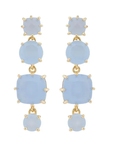 Pendientes 4 piedras la Diamantine celeste