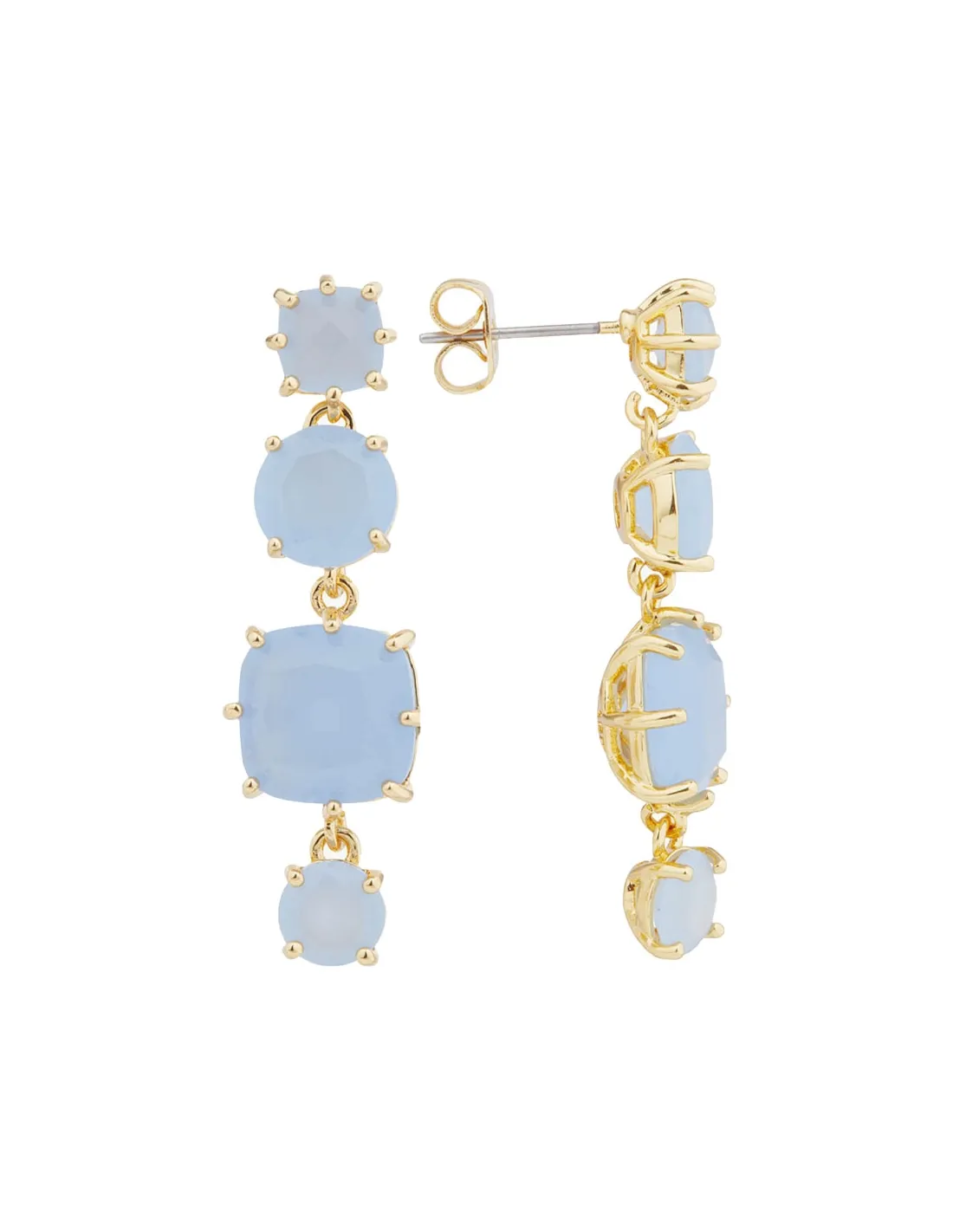 Pendientes 4 piedras la Diamantine celeste