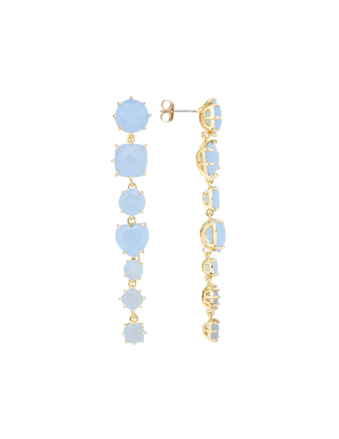 Pendientes 7 piedras la Diamantine celeste