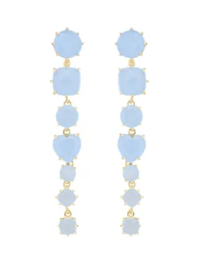 Pendientes 7 piedras la Diamantine celeste