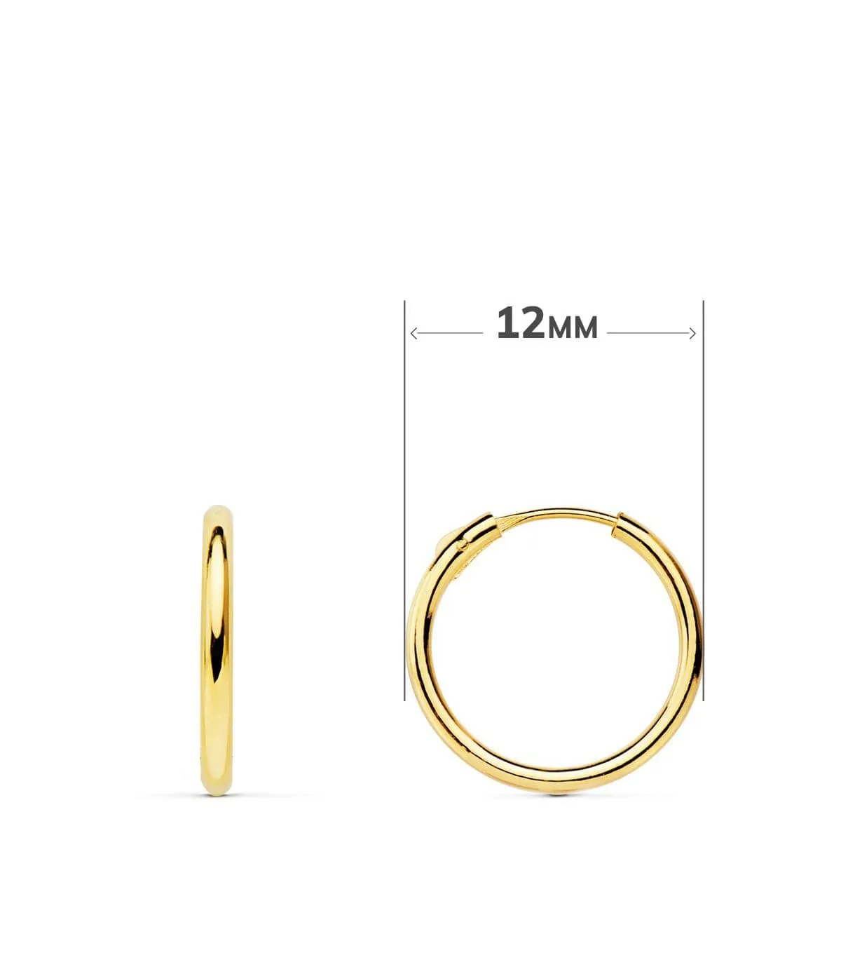Pendientes Aro Puñal Oro Amarillo 18k