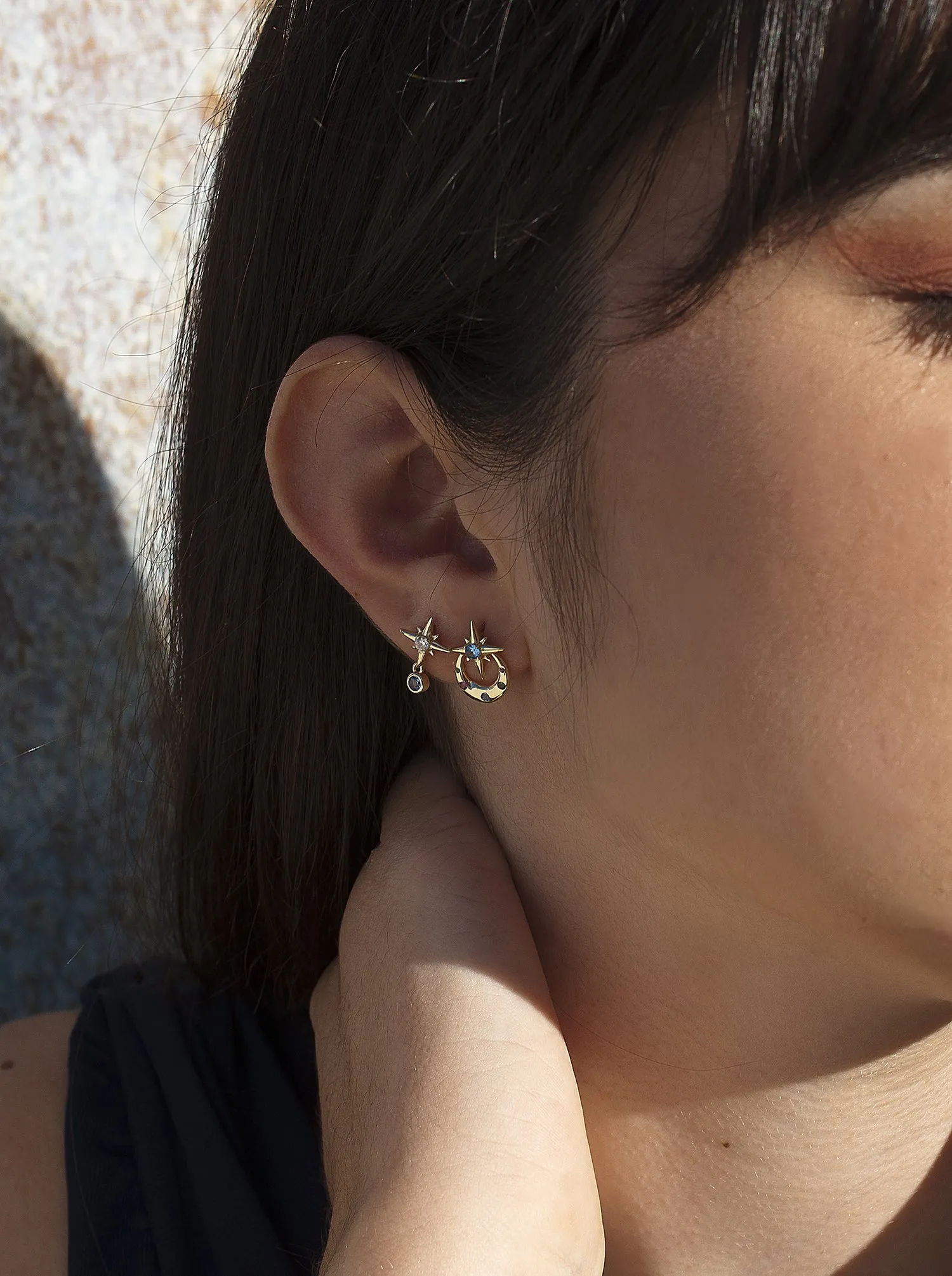 Pendientes con piedras de colores diseo universo