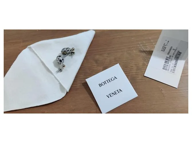 Pendientes de piedras preciosas de Bottega Veneta Negro Gris 