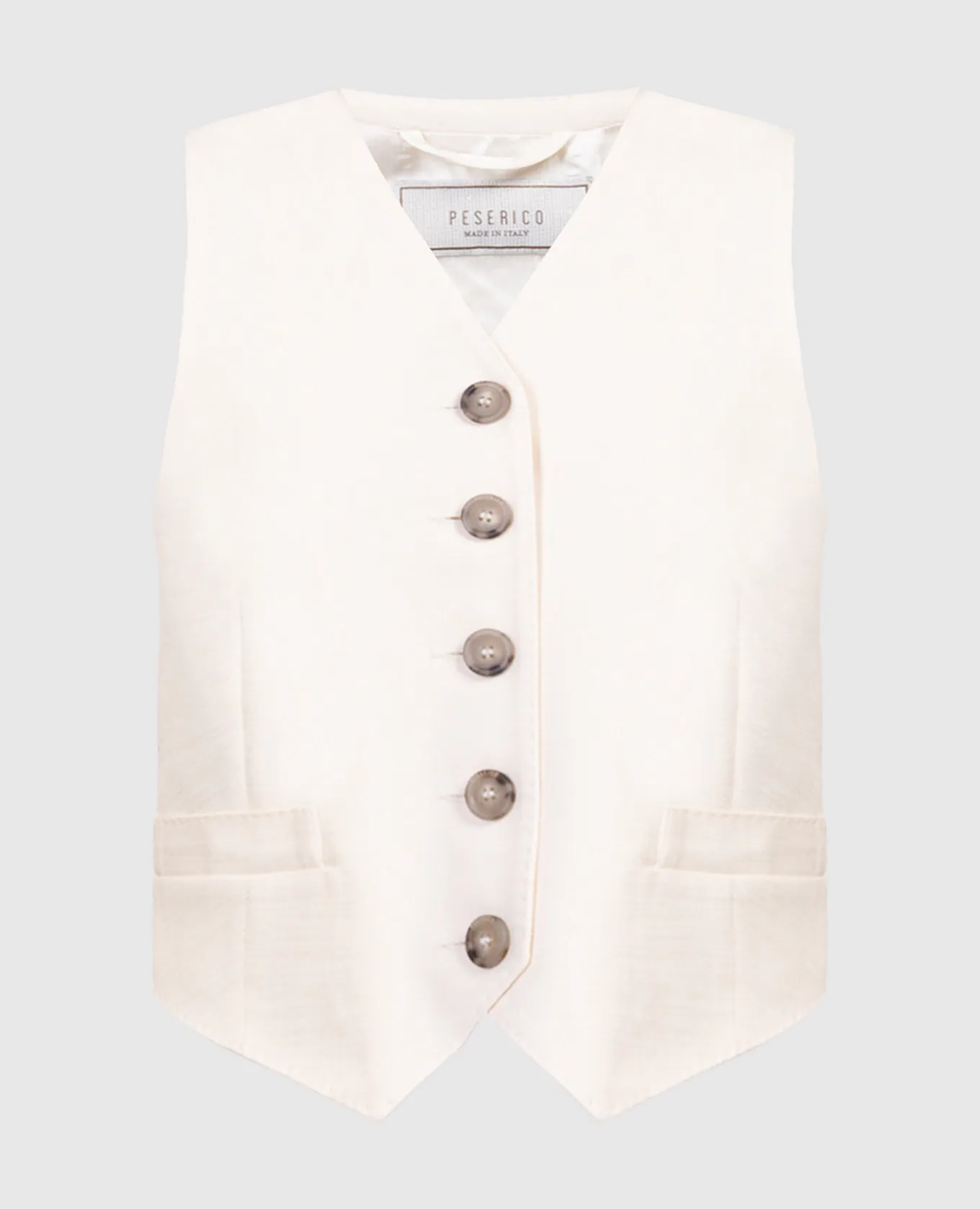 Peserico Beige vest with branded patch