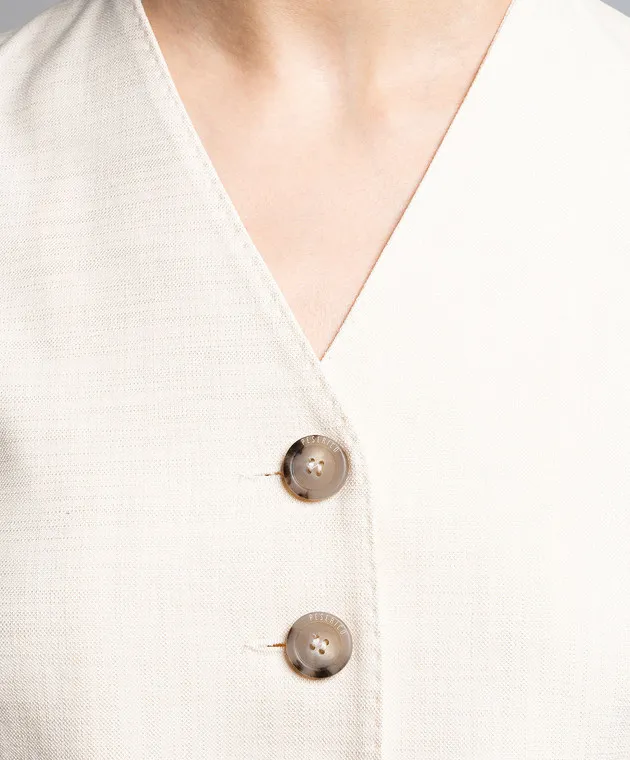 Peserico Beige vest with branded patch