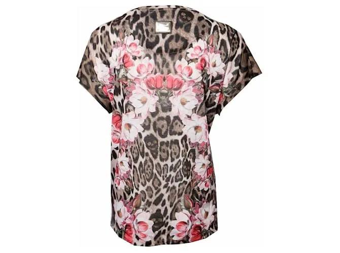 Philipp Plein, Camiseta estampado leopardo con piedras. Multicolor 