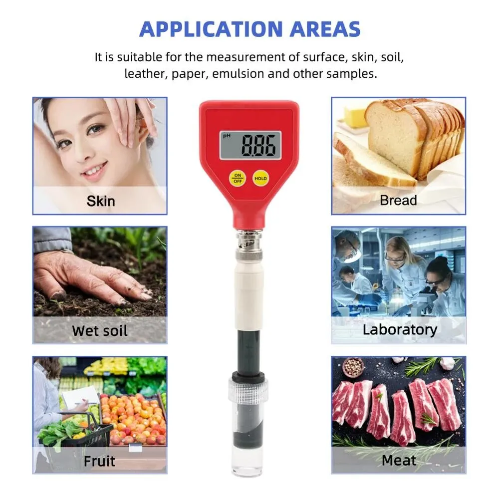 PHMETRO MEDIDOR DE PH DE SUPERFICIE PLANA, PARA SUELO, ALIMENTOS Y LíQUIDOS, PH98109