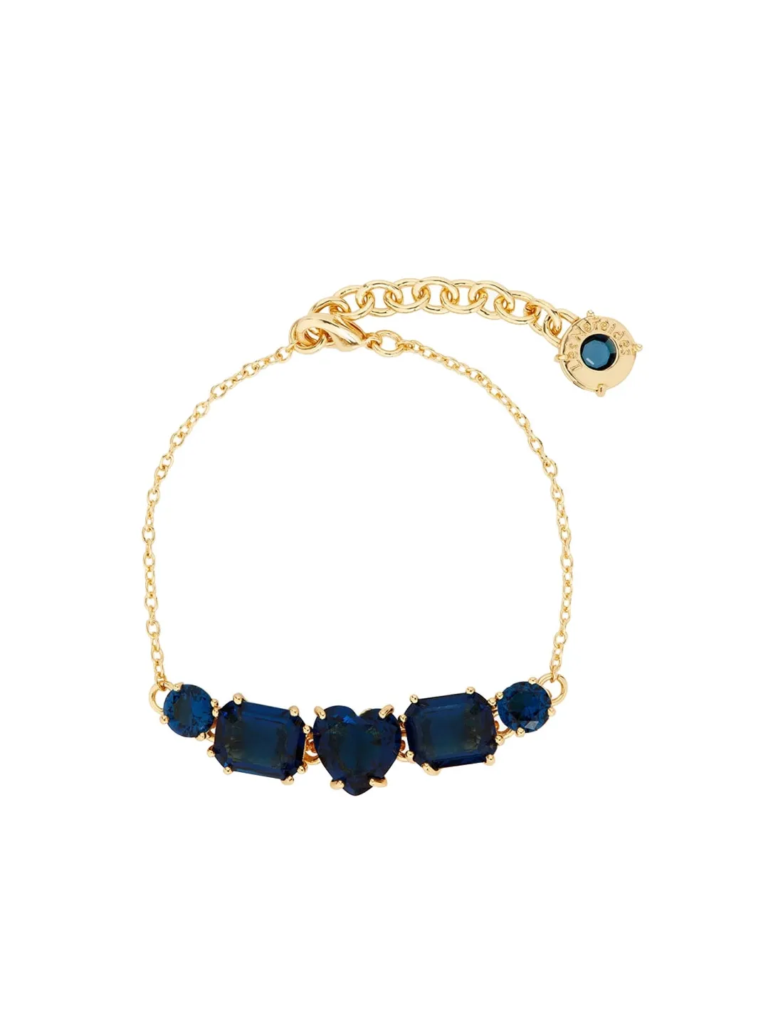 Pulsera 5 piedras La Diamantine azul océano