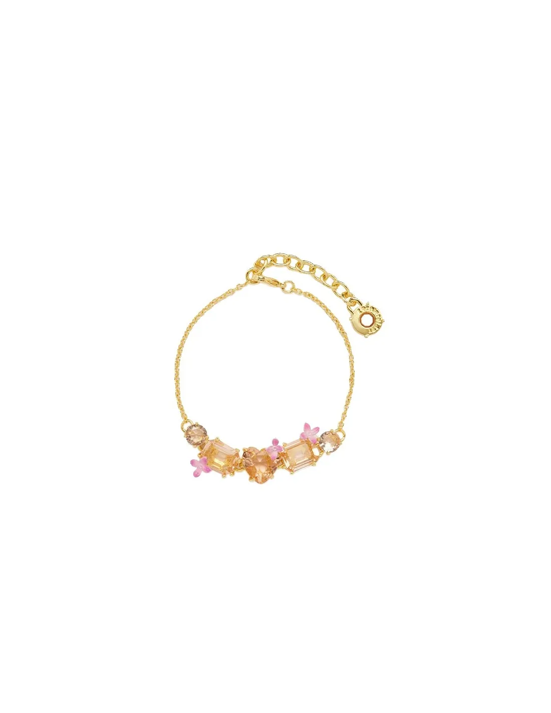 Pulsera 5 piedras y flores