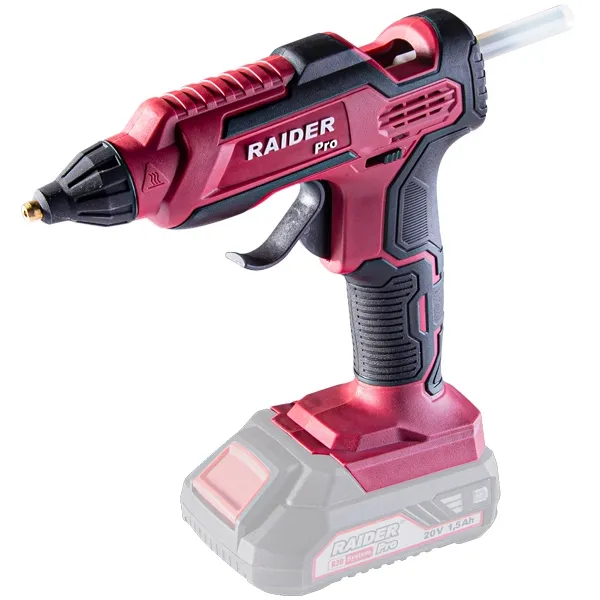 RAIDER  RDPSGLG20  PISTOLA DE PEGAR CON VARILLA DE SILICONA SIN BATERíAS, LIION, 20 V,  AH, 11 MM, 190 GRADO C