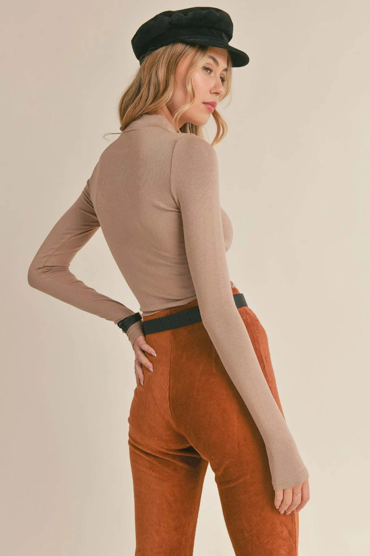 RONAN TOP  TAUPE
