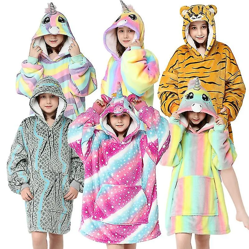 ROPA PEREZOSA IMPRESA PARA NIñOS PULLUP ABRIGO AGARRE CHAQUETA CON CAPUCHA MANTA PEREZOSA