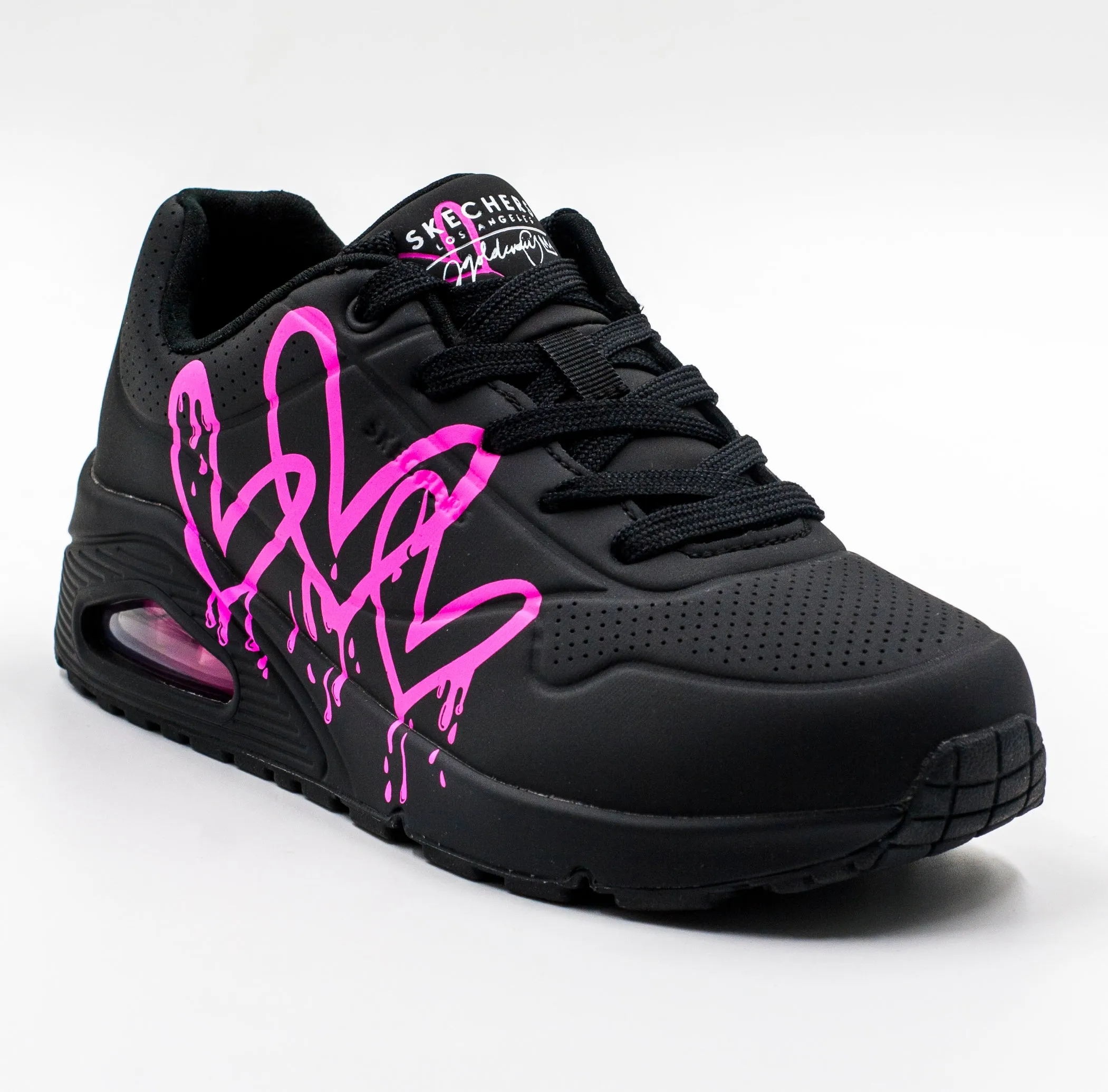 Skechers UNO DRIPPING IN LOVE Negro Rosa