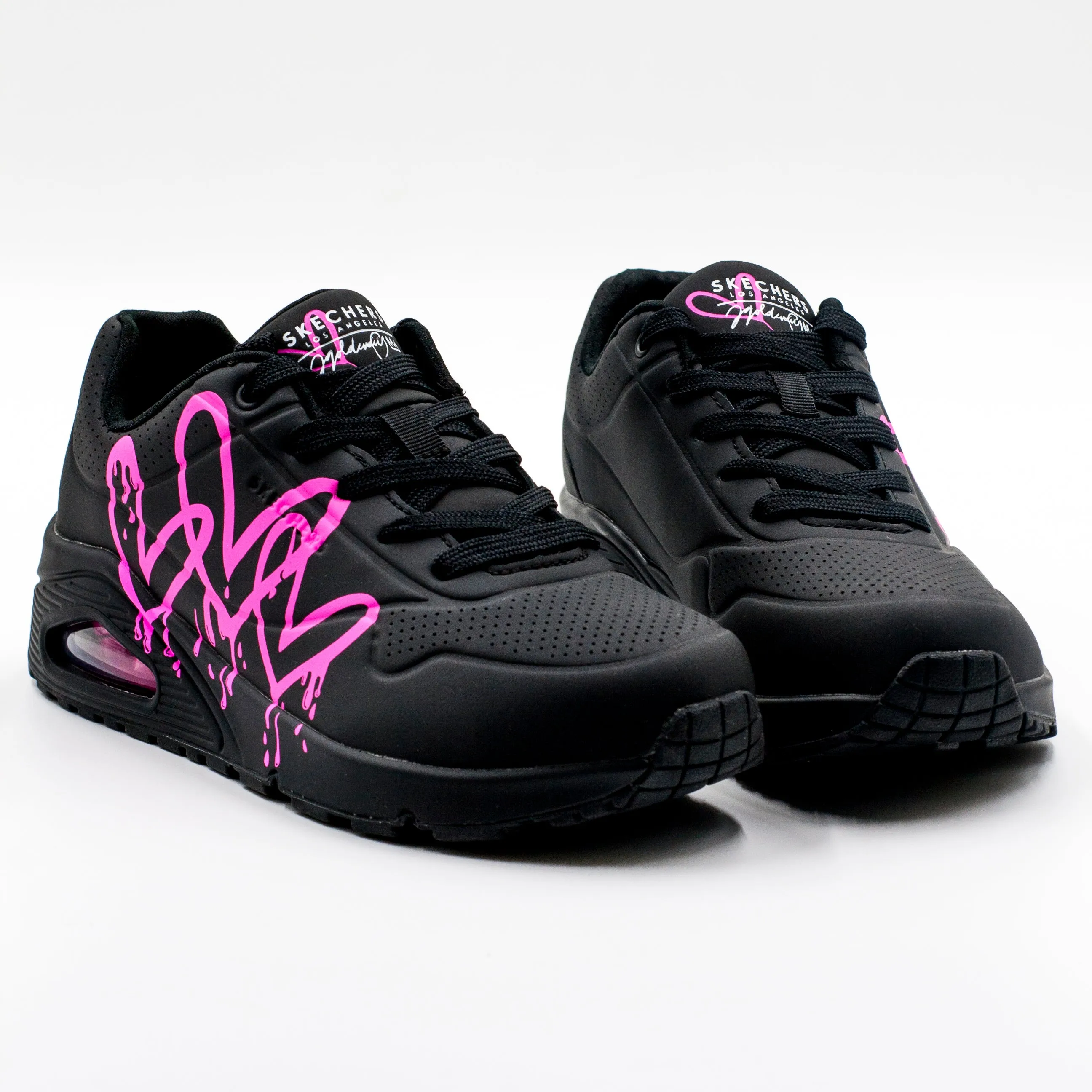 Skechers UNO DRIPPING IN LOVE Negro Rosa