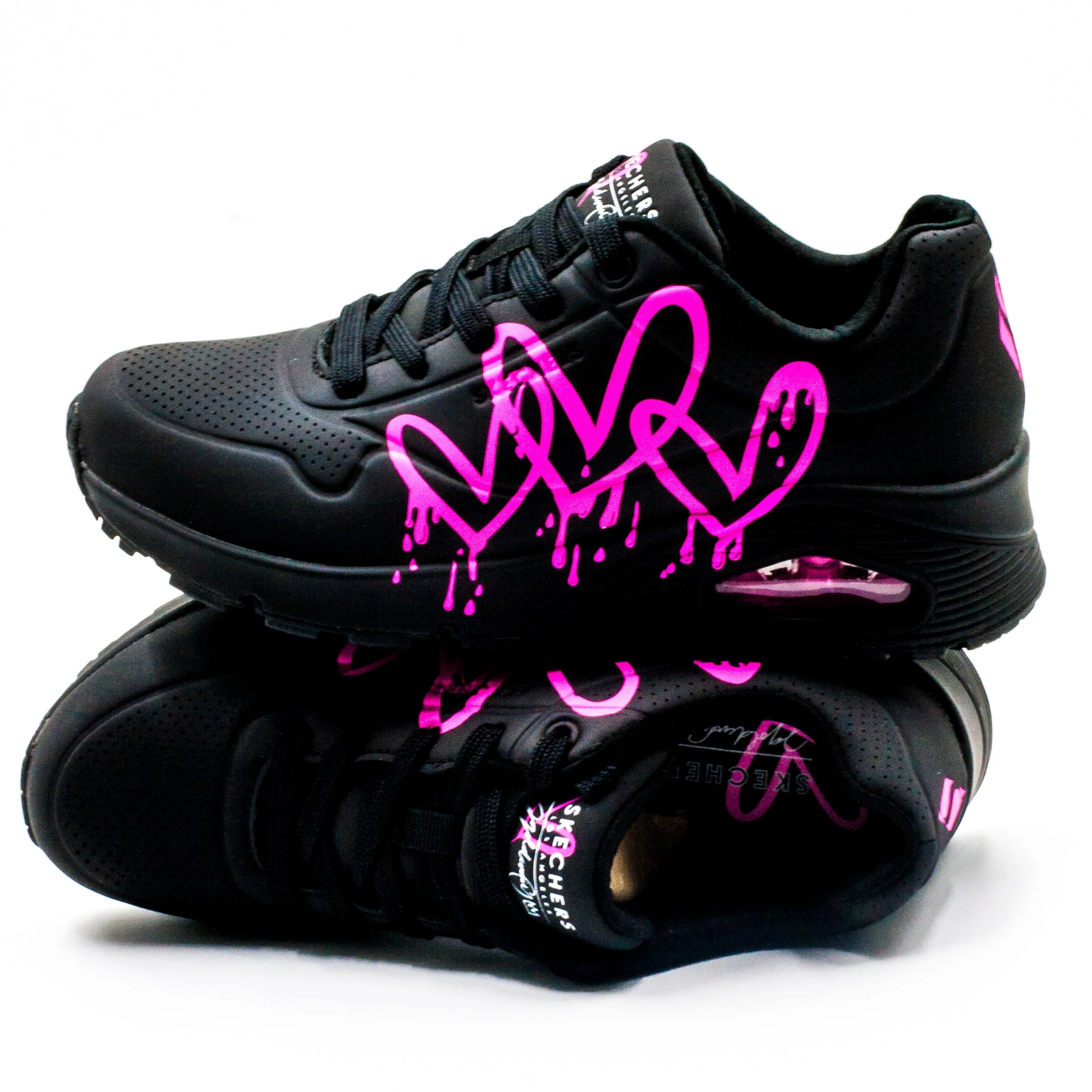 Skechers UNO DRIPPING IN LOVE Negro Rosa