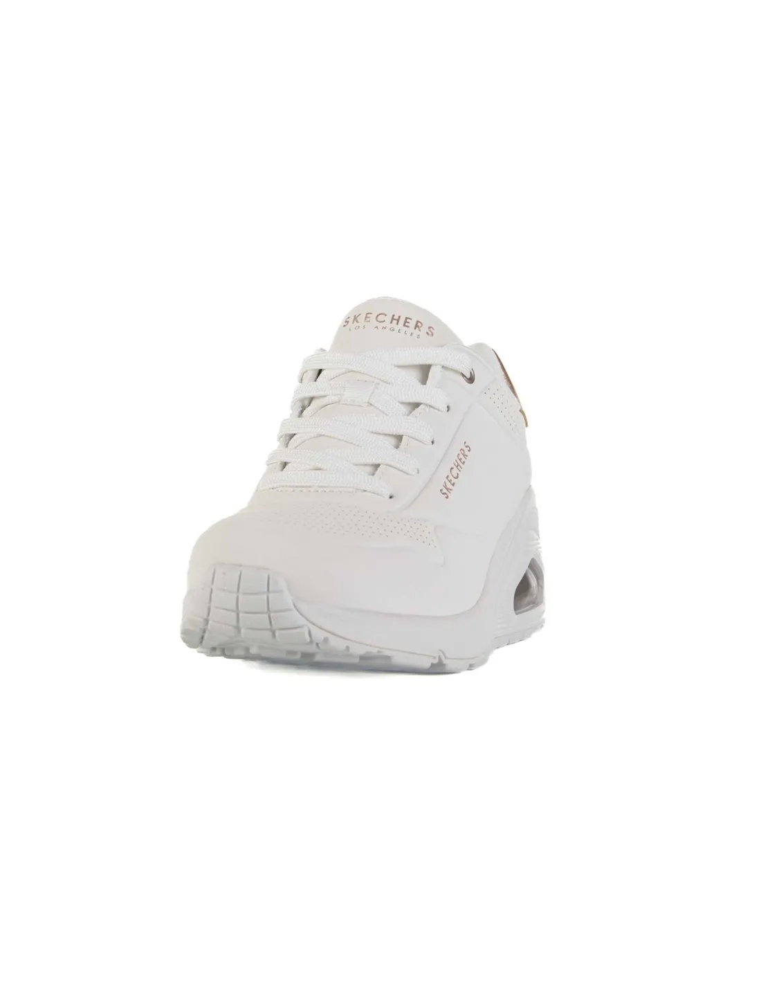 SKECHERS  ZAPATILLAS BLANCO Y DORADO UNO WEDGE HI STEPS 177520 MUJER
