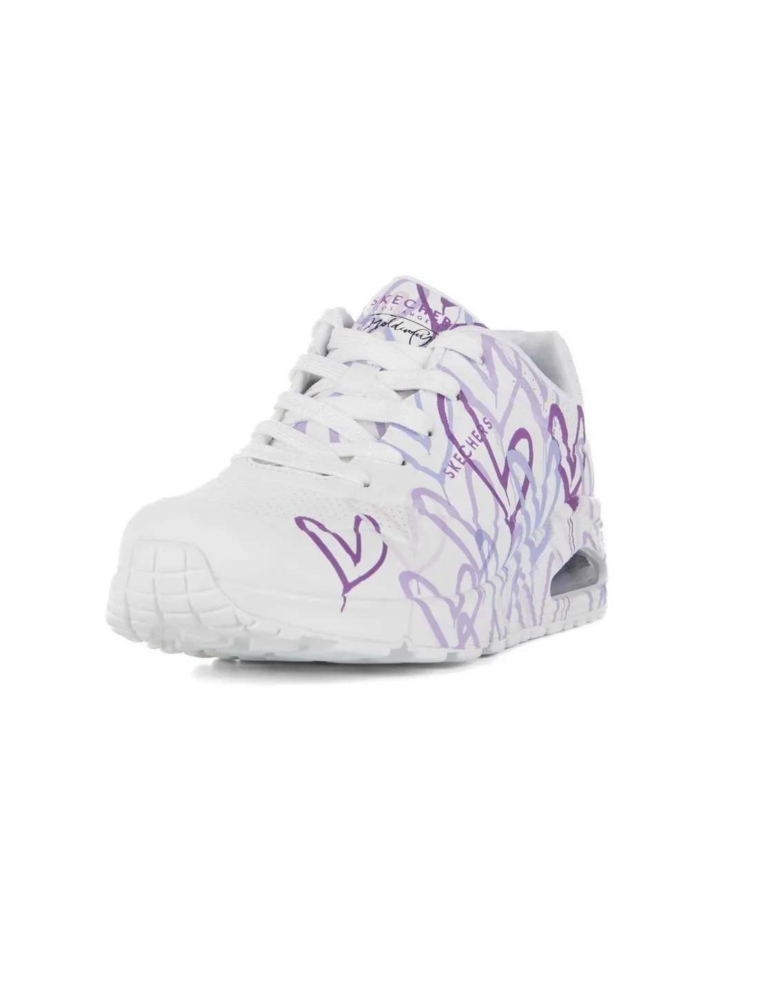 SKECHERS  ZAPATILLAS BLANCO Y LAVANDA UNO SPREAD THE LOVE 155507/WLPR MUJER